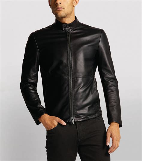 emporio Armani leather jacket men